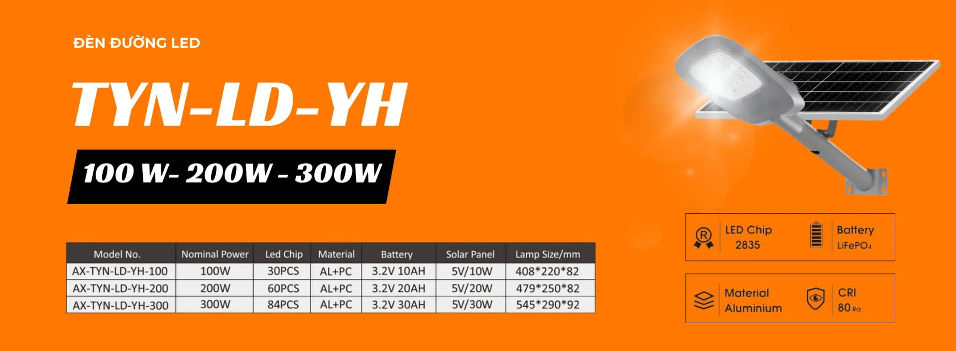 banner khóa đèn đường đèn pha